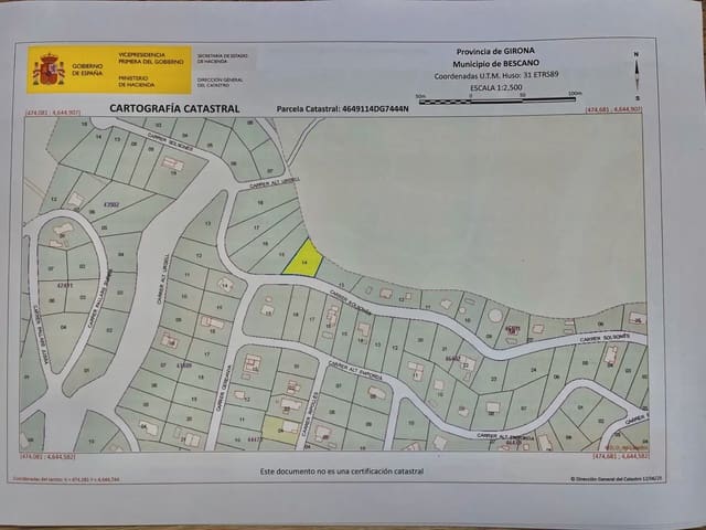 Byggetomt til salgs i Bescanó - € 45 000 (Ref: 9850007)