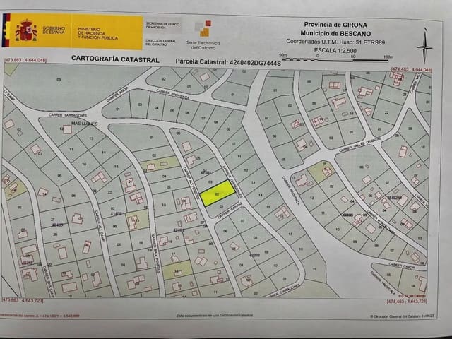 Byggetomt til salgs i Bescanó - € 38 200 (Ref: 9850009)