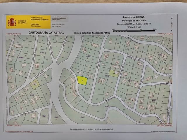 Byggetomt til salgs i Bescanó - € 42 000 (Ref: 9850010)