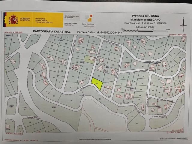 Byggetomt til salgs i Bescanó - € 45 000 (Ref: 9850015)