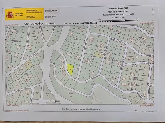 Byggetomt til salgs i Bescanó - € 42 000 (Ref: 9850019)