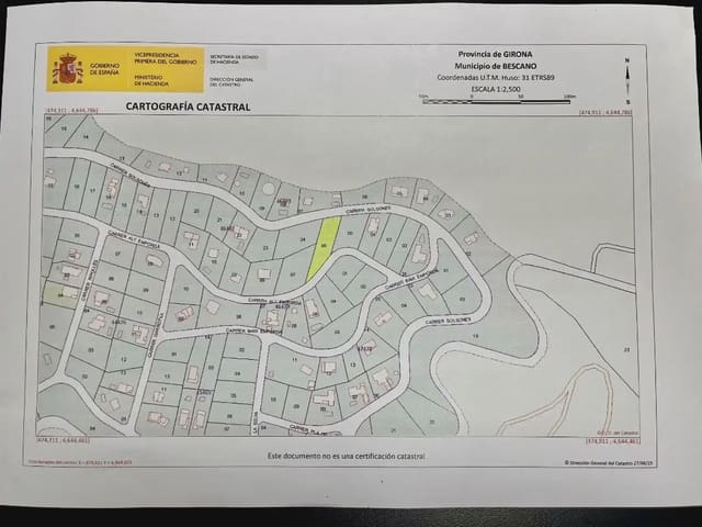 Byggetomt til salgs i Bescanó - € 38 000 (Ref: 9850020)