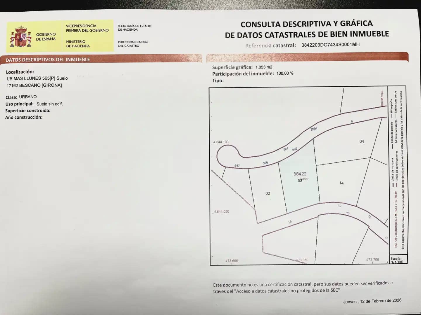 Building Plot for sale in Bescano - € 44,900 (Ref: 9850022)