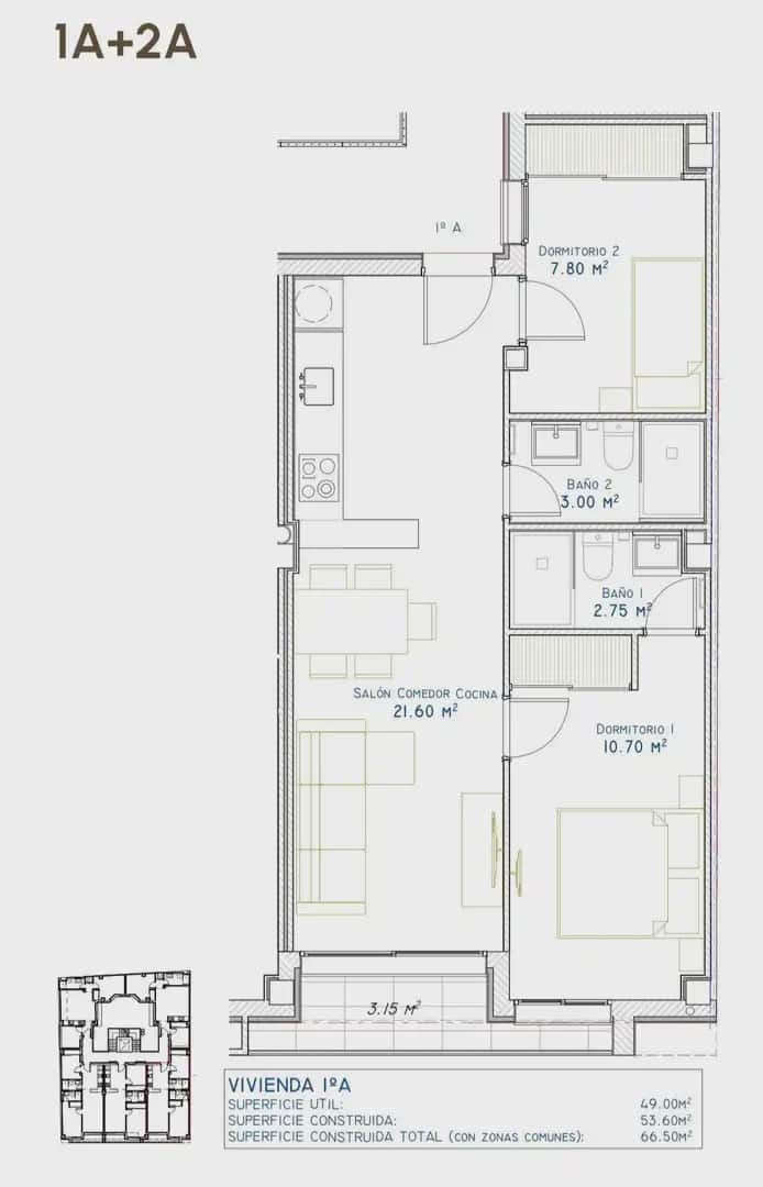 2 soveværelse Lejlighed til salg i Fuengirola - € 366.000 (Ref: 9843810)