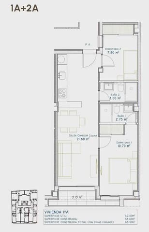 2 soveværelse Lejlighed til salg i Los Boliches , Fuengirola - € 366.000 (Ref: 9843810)
