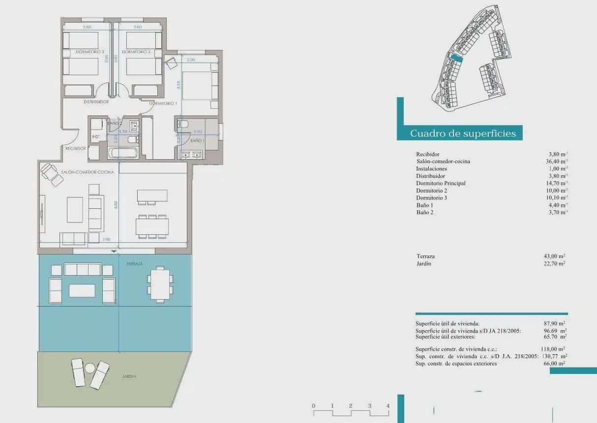 3 chambre Appartement à vendre à Cancelada avec piscine garage - 538 200 € (Ref: 9843814)