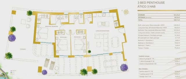 3 soverom Penthouse til salgs i La Cala de Mijas, Mijas med svømmebasseng garasje - € 1 300 000 (Ref: 9843830)