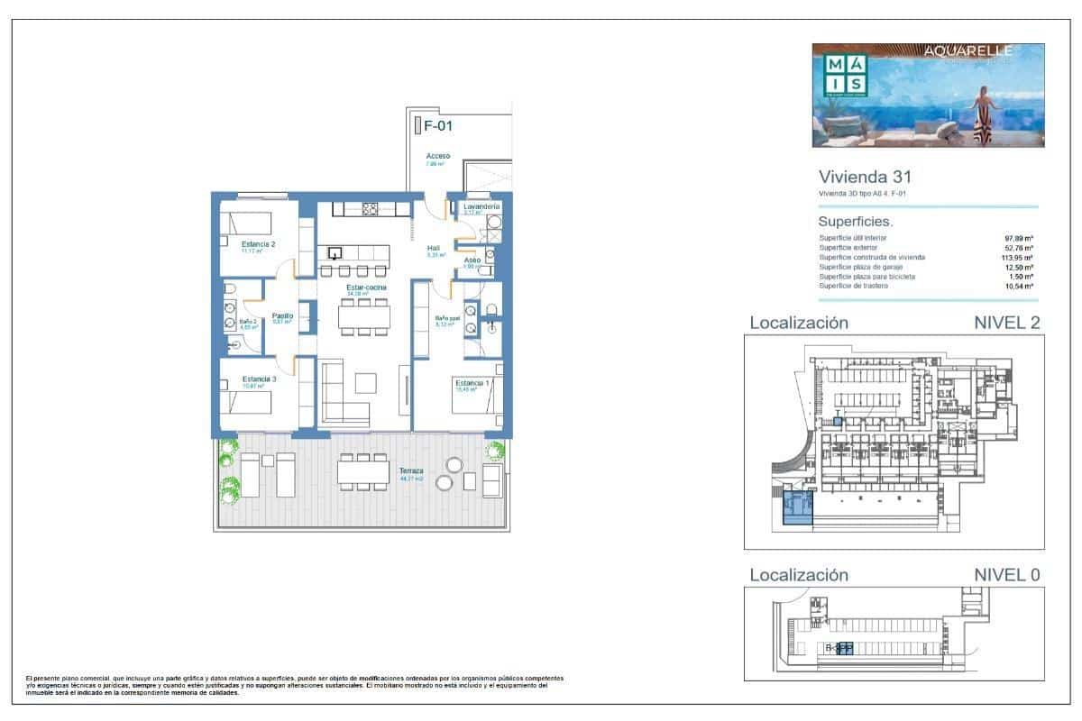 Apartamento de 2 habitaciones en Los Menores en venta - 455.000 € (Ref: 9677482)