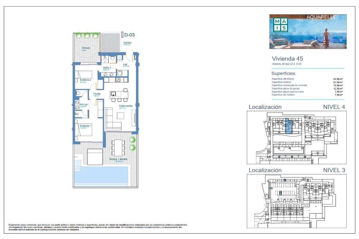 Apartamento de 2 habitaciones en Los Menores en venta - 455.000 € (Ref: 9677482)