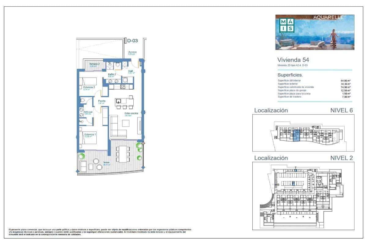 Apartamento de 2 habitaciones en Los Menores en venta - 455.000 € (Ref: 9677482)
