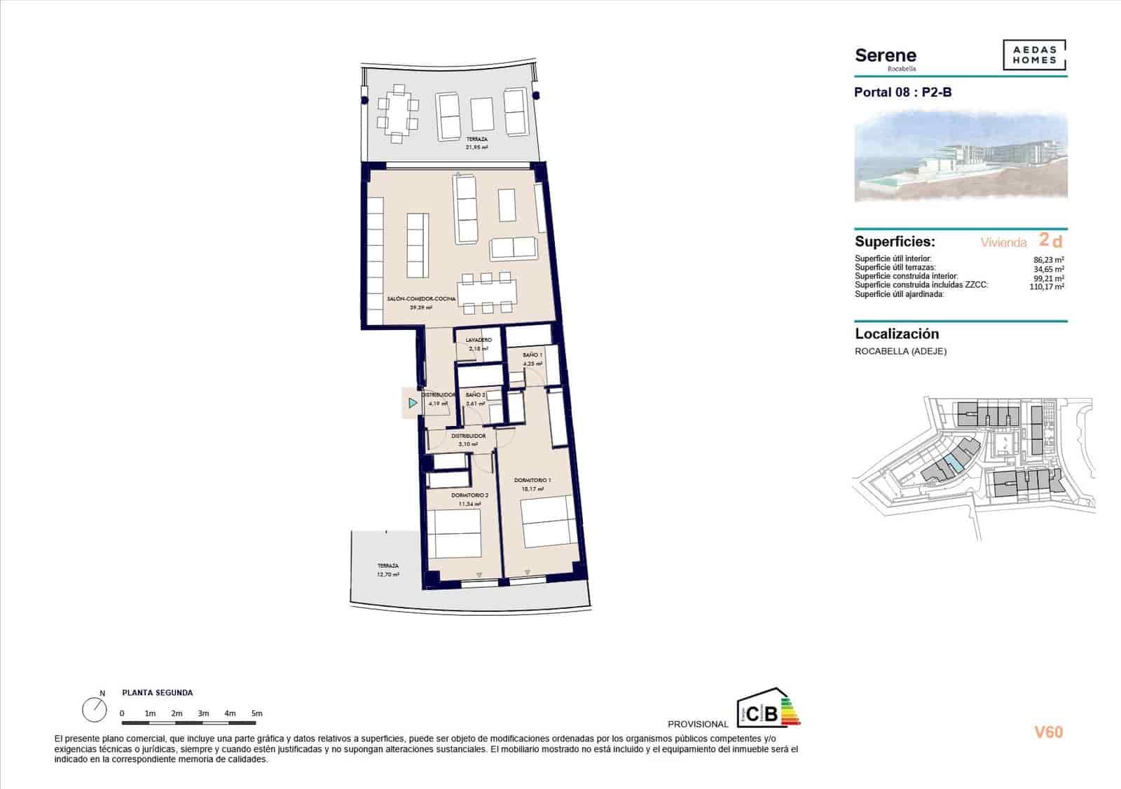 4 soveværelse Lejlighed til salg i Callao Salvaje - € 710.000 (Ref: 9695349)