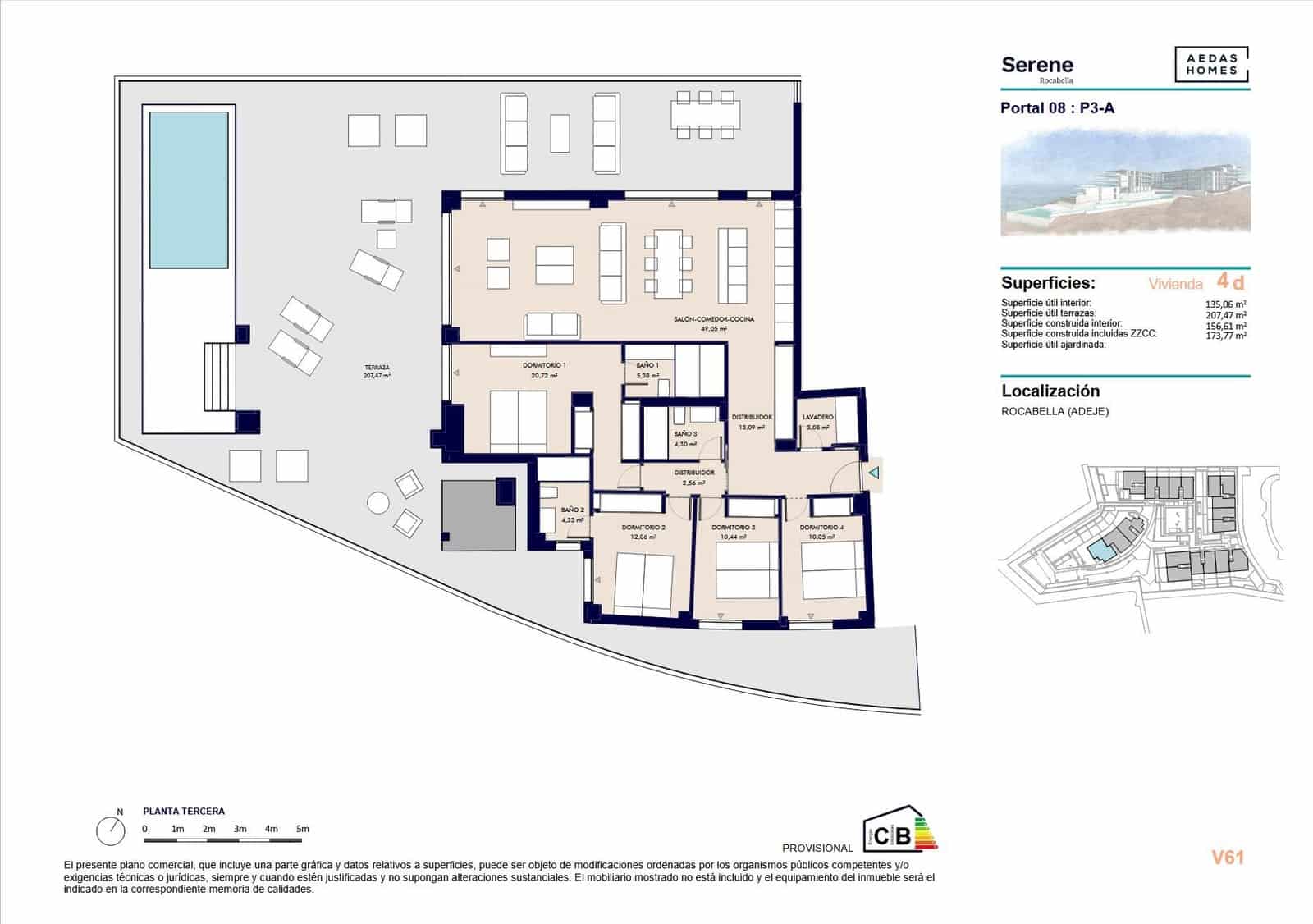 4 soveværelse Lejlighed til salg i Callao Salvaje - € 710.000 (Ref: 9695349)