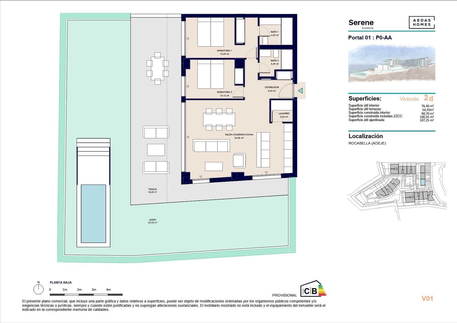 4 soveværelse Lejlighed til salg i Callao Salvaje - € 710.000 (Ref: 9695349)