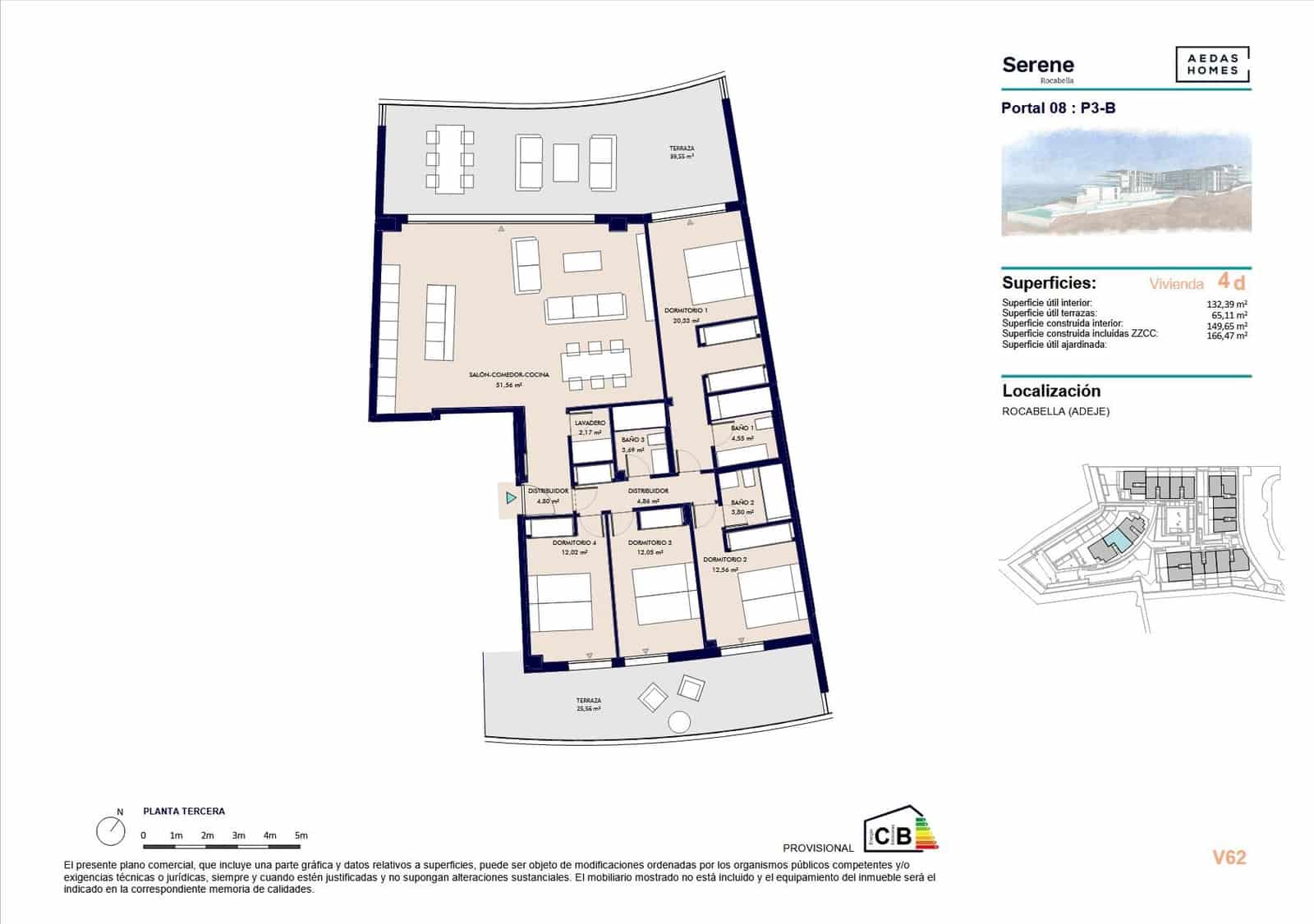 4 soveværelse Lejlighed til salg i Callao Salvaje - € 710.000 (Ref: 9695349)
