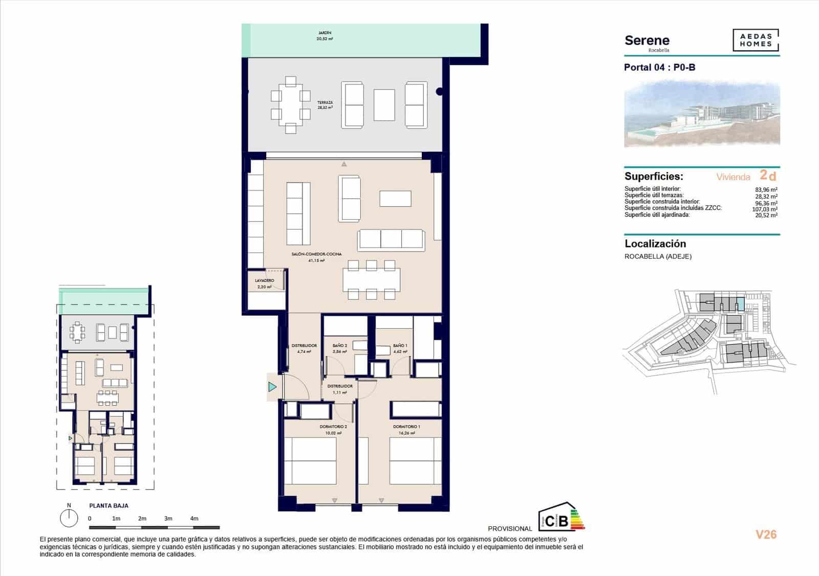 4 soveværelse Lejlighed til salg i Callao Salvaje - € 710.000 (Ref: 9695349)