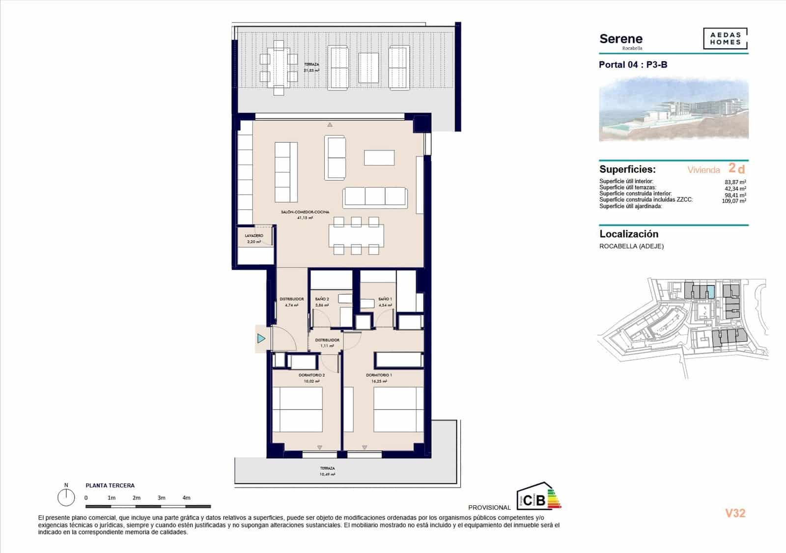 4 soveværelse Lejlighed til salg i Callao Salvaje - € 710.000 (Ref: 9695349)