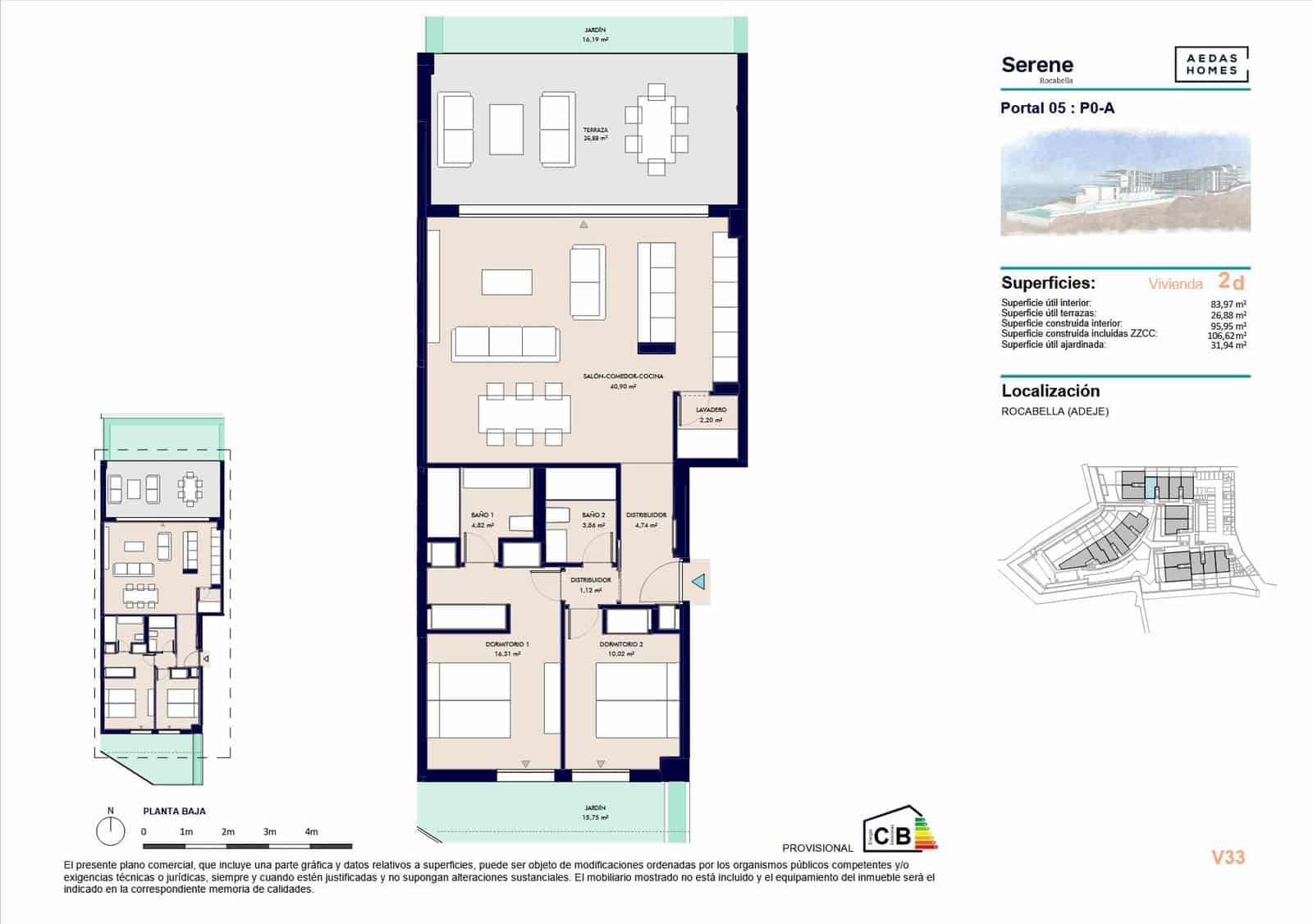 4 soveværelse Lejlighed til salg i Callao Salvaje - € 710.000 (Ref: 9695349)