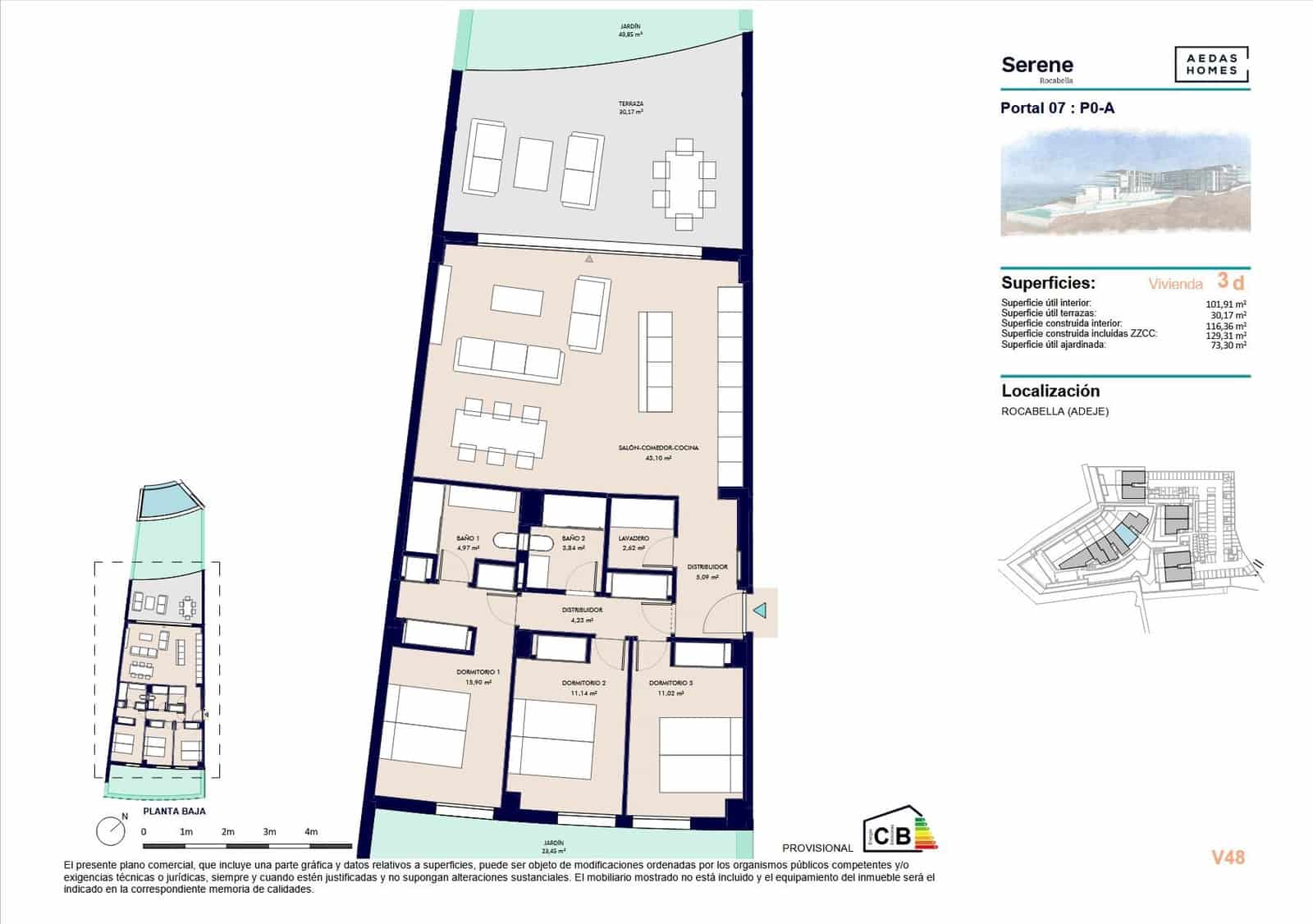 4 soveværelse Lejlighed til salg i Callao Salvaje - € 710.000 (Ref: 9695349)