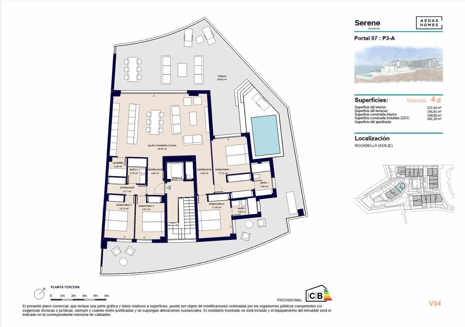 4 soveværelse Lejlighed til salg i Callao Salvaje - € 710.000 (Ref: 9695349)