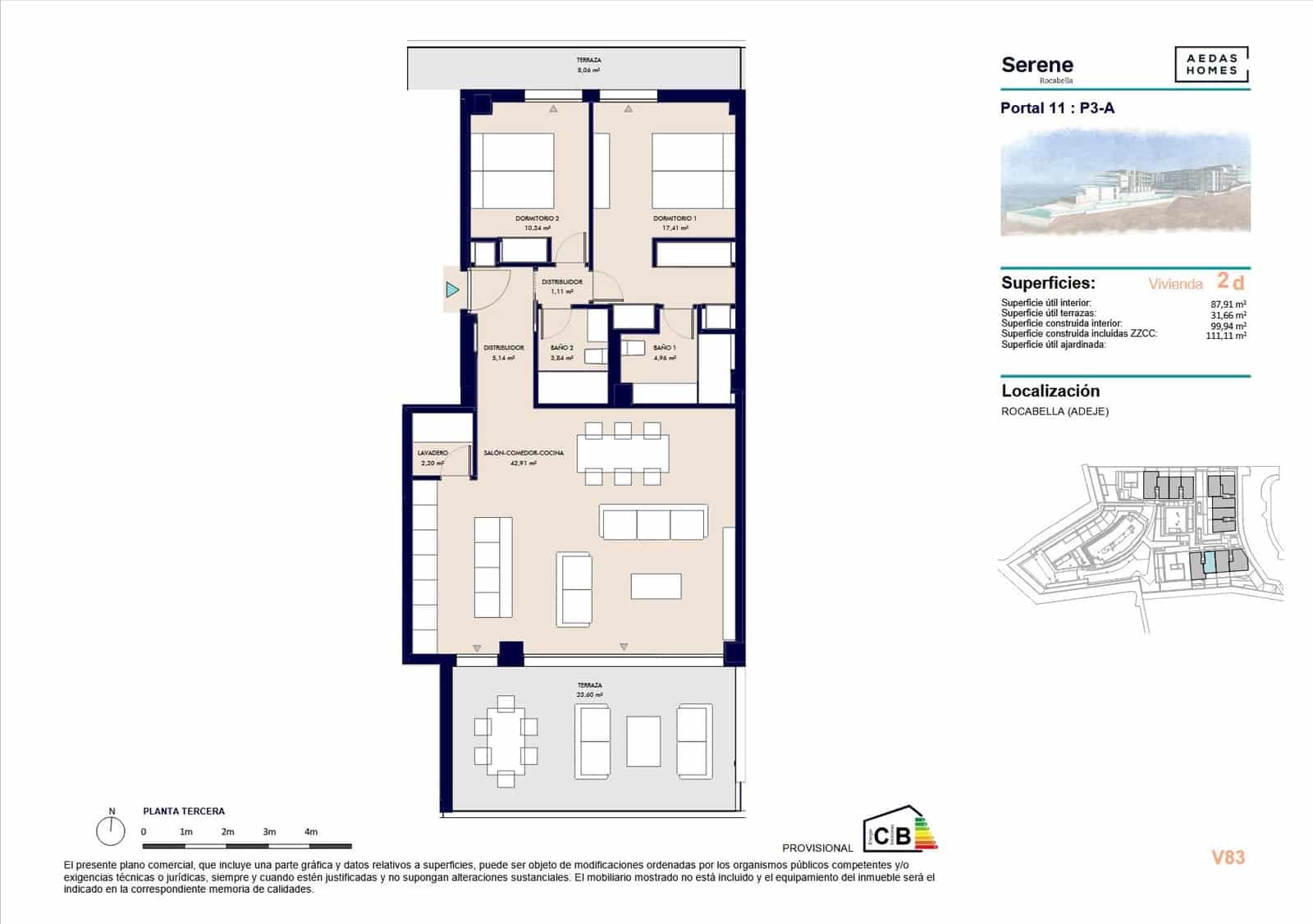 4 soveværelse Lejlighed til salg i Callao Salvaje - € 710.000 (Ref: 9695349)