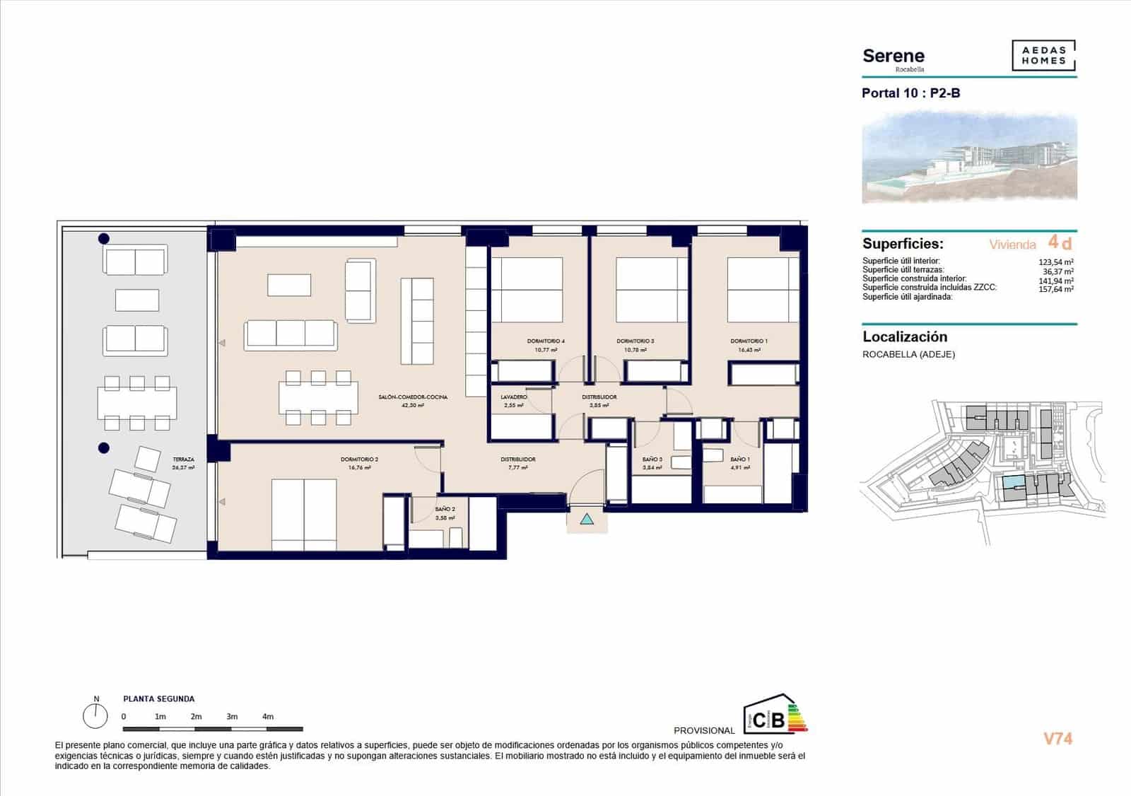 4 soveværelse Lejlighed til salg i Callao Salvaje - € 710.000 (Ref: 9695349)