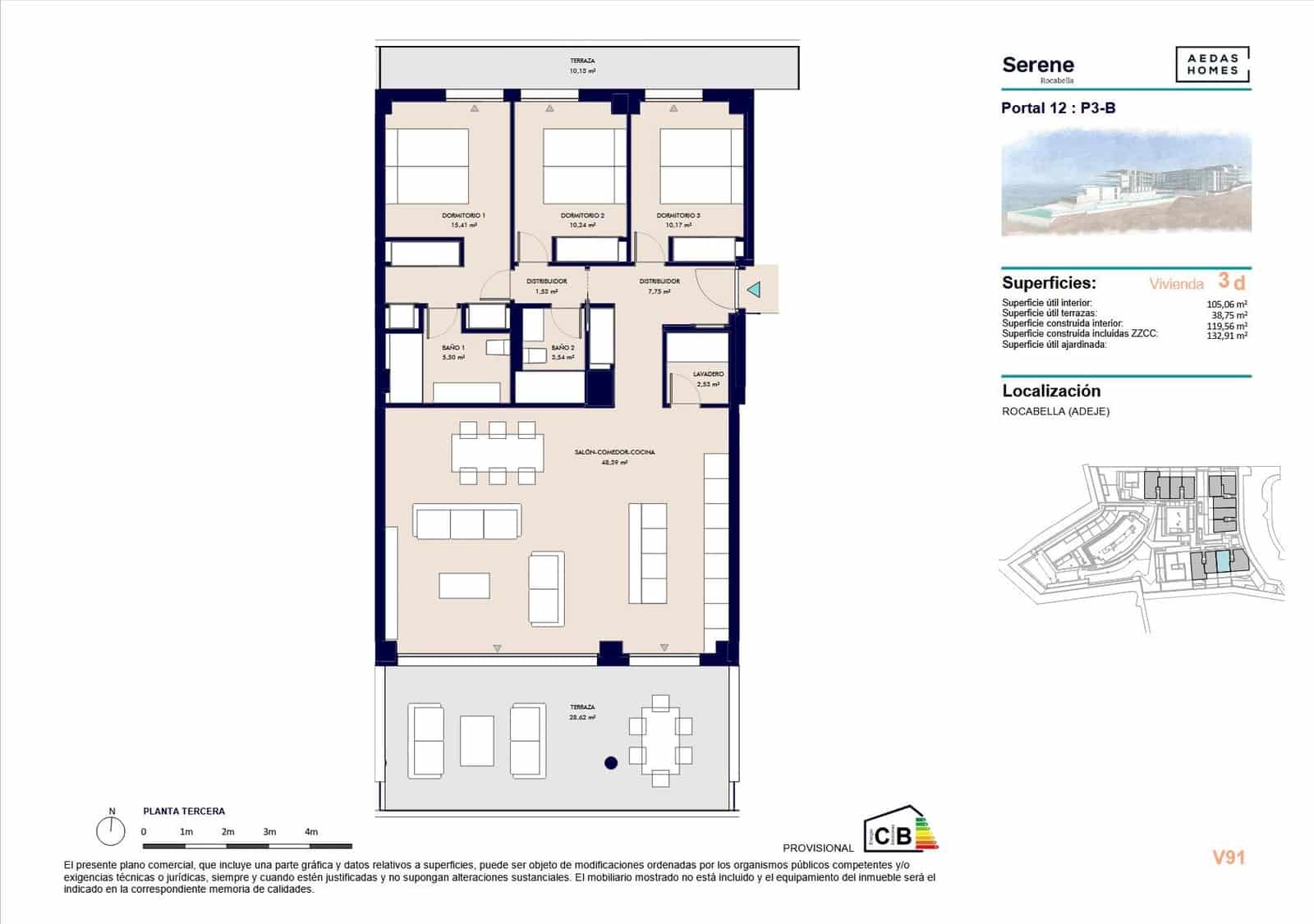 4 soveværelse Lejlighed til salg i Callao Salvaje - € 710.000 (Ref: 9695349)