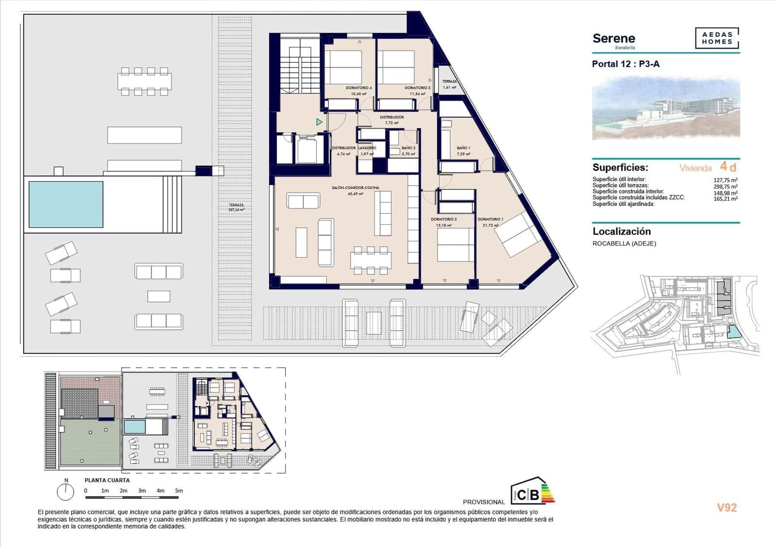 4 soveværelse Lejlighed til salg i Callao Salvaje - € 710.000 (Ref: 9695349)