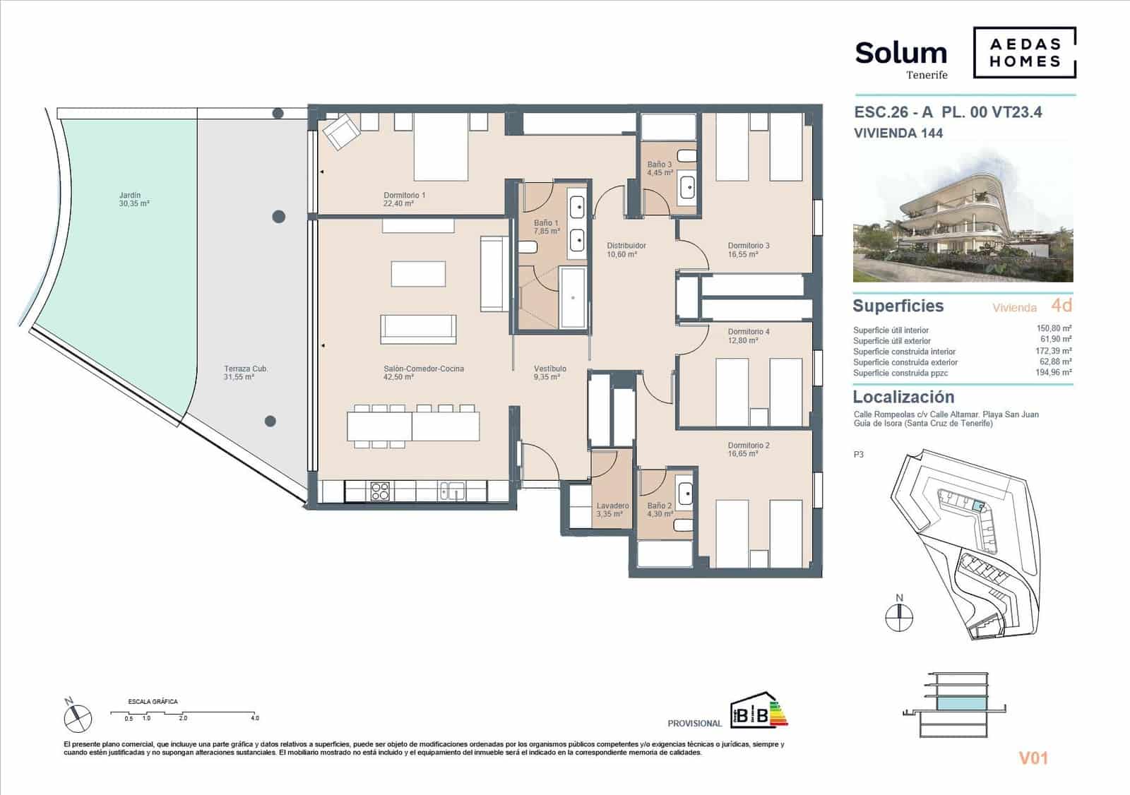 4 bedroom Apartment for sale in Playa San Juan - € 960,000 (Ref: 9695350)