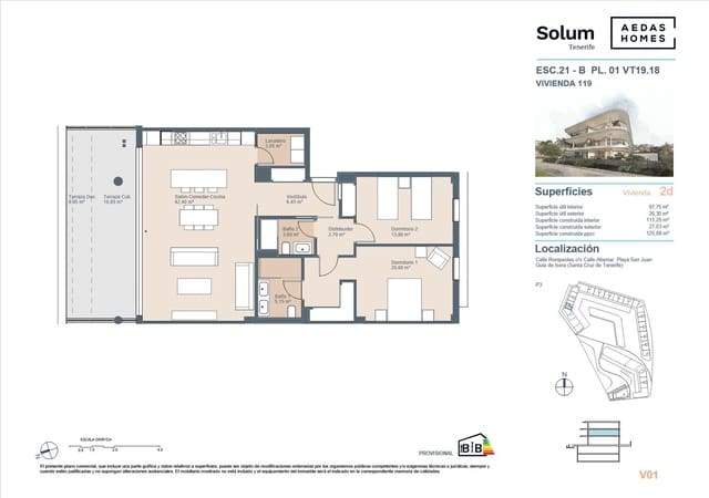 Apartamento de 3 habitaciones en Playa San Juan, Guía de Isora en venta con piscina - 987.000 € (Ref: 9695351)