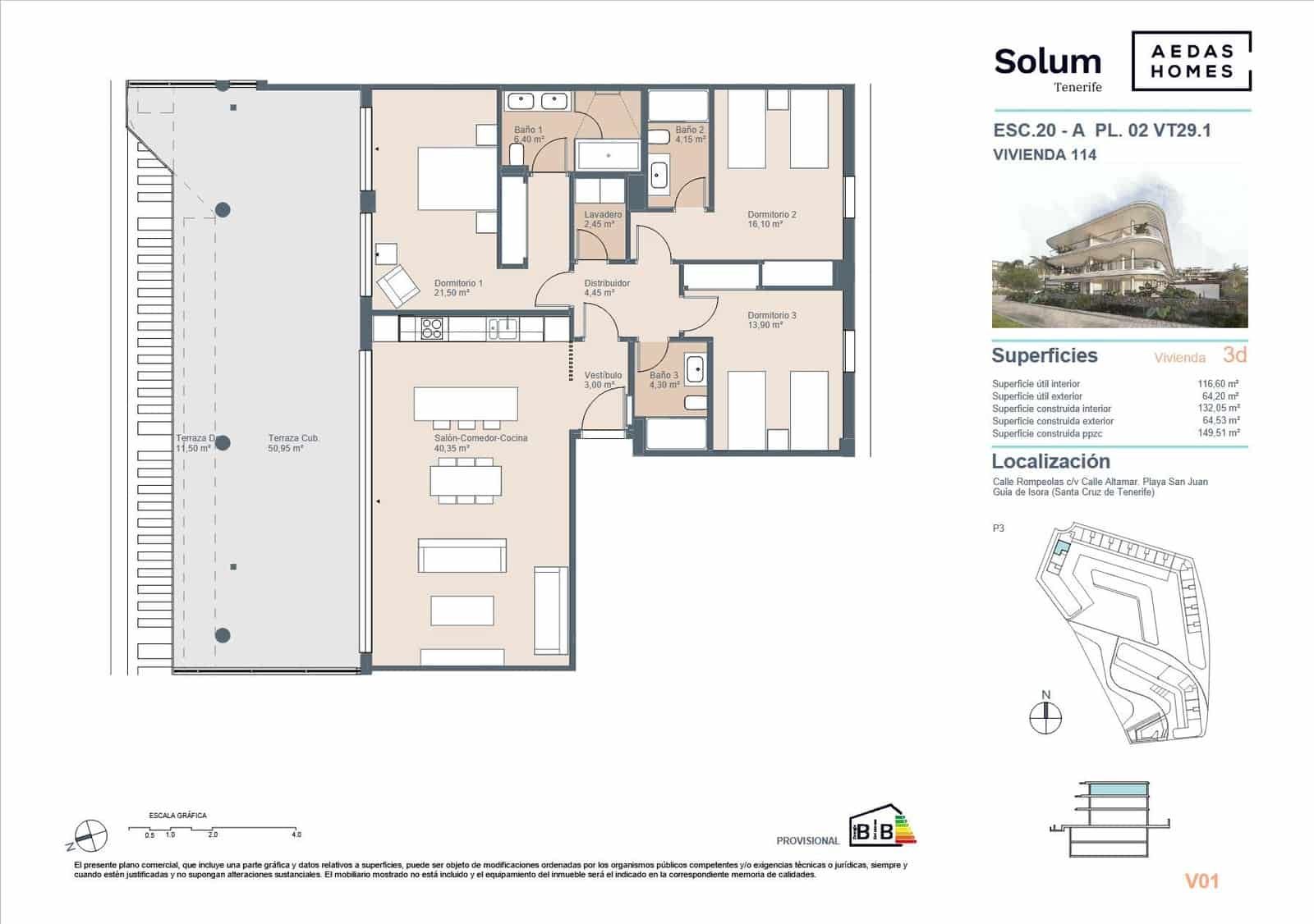 Apartamento de 3 habitaciones en Playa San Juan en venta con piscina - 987.000 € (Ref: 9695351)