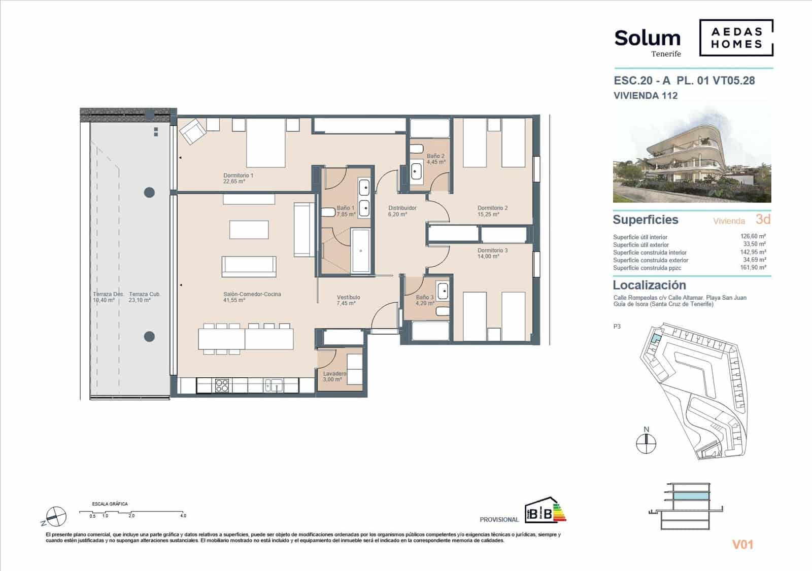 Apartamento de 3 habitaciones en Playa San Juan en venta con piscina - 987.000 € (Ref: 9695351)