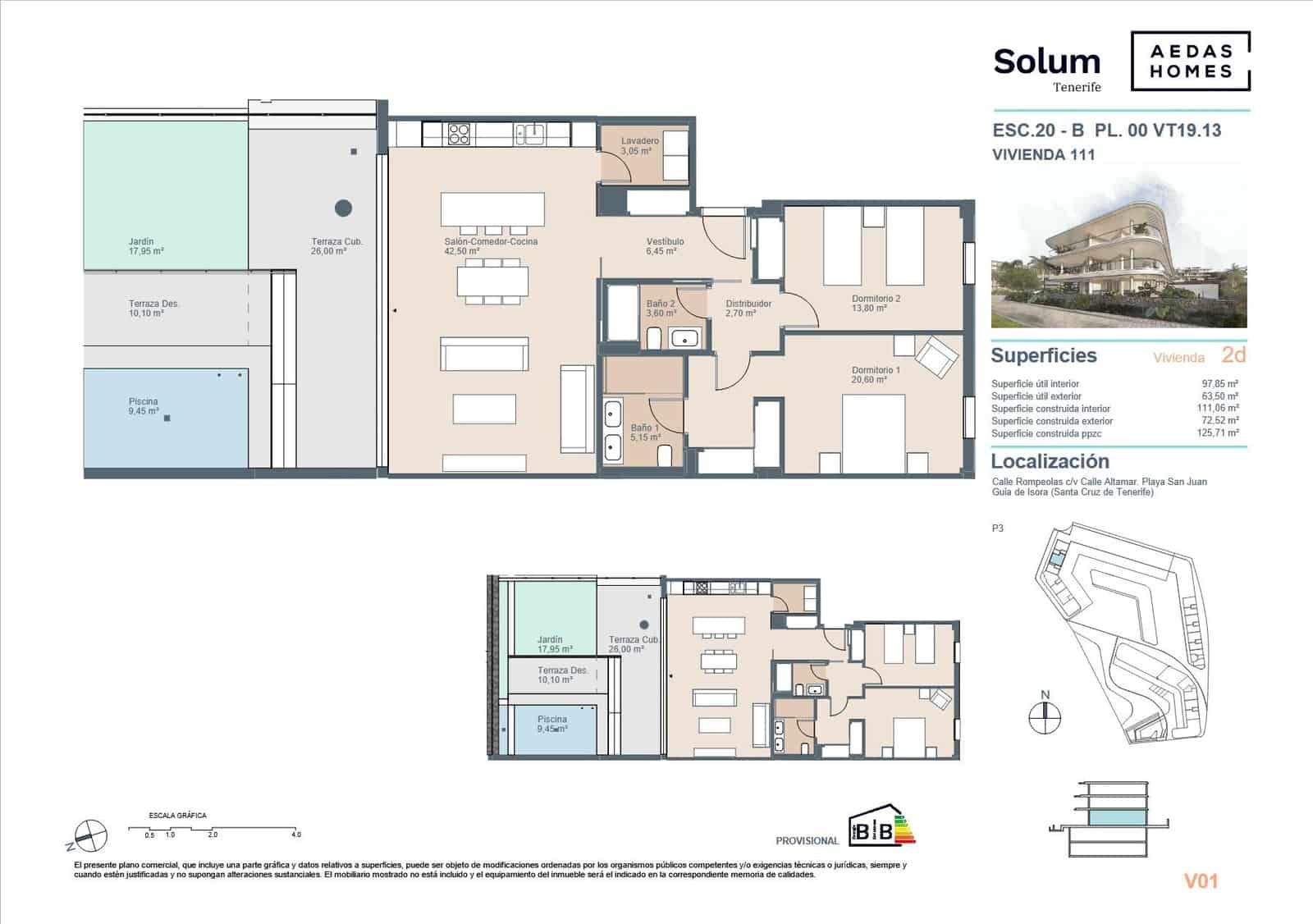 Apartamento de 3 habitaciones en Playa San Juan en venta con piscina - 987.000 € (Ref: 9695351)