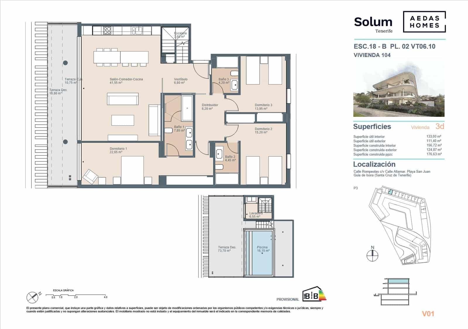 Apartamento de 3 habitaciones en Playa San Juan en venta con piscina - 987.000 € (Ref: 9695351)