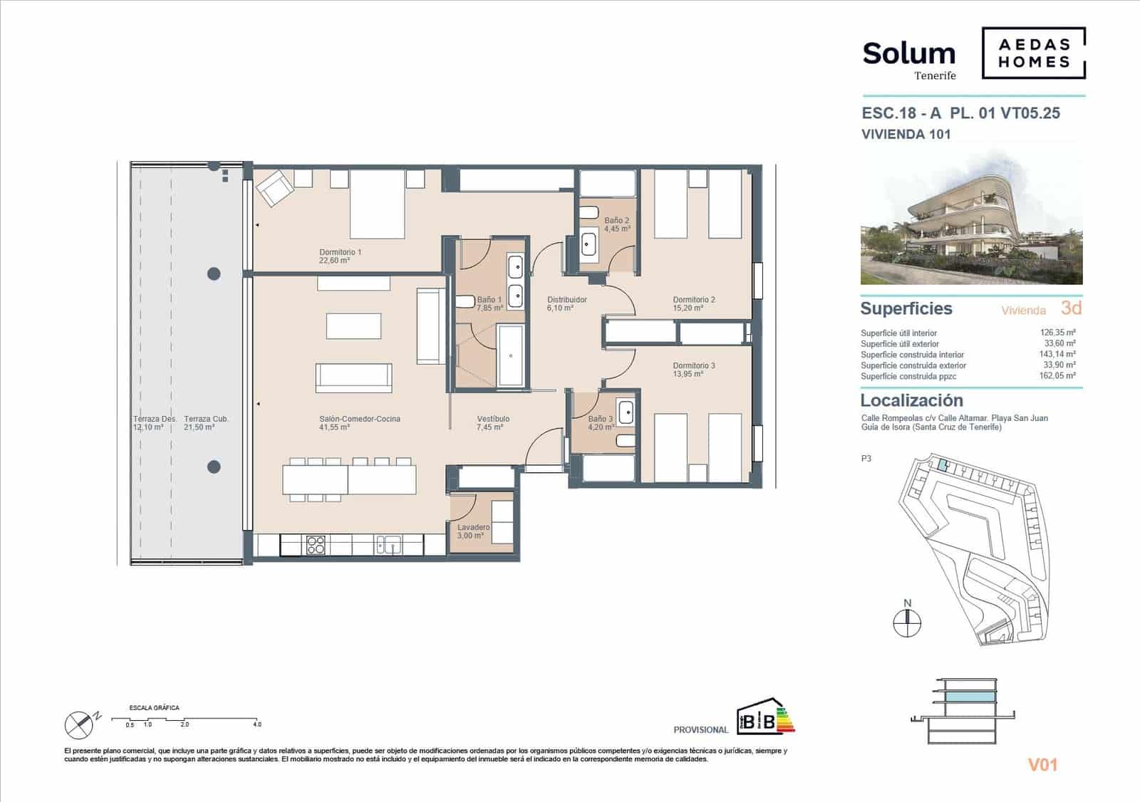 Apartamento de 3 habitaciones en Playa San Juan en venta con piscina - 987.000 € (Ref: 9695351)