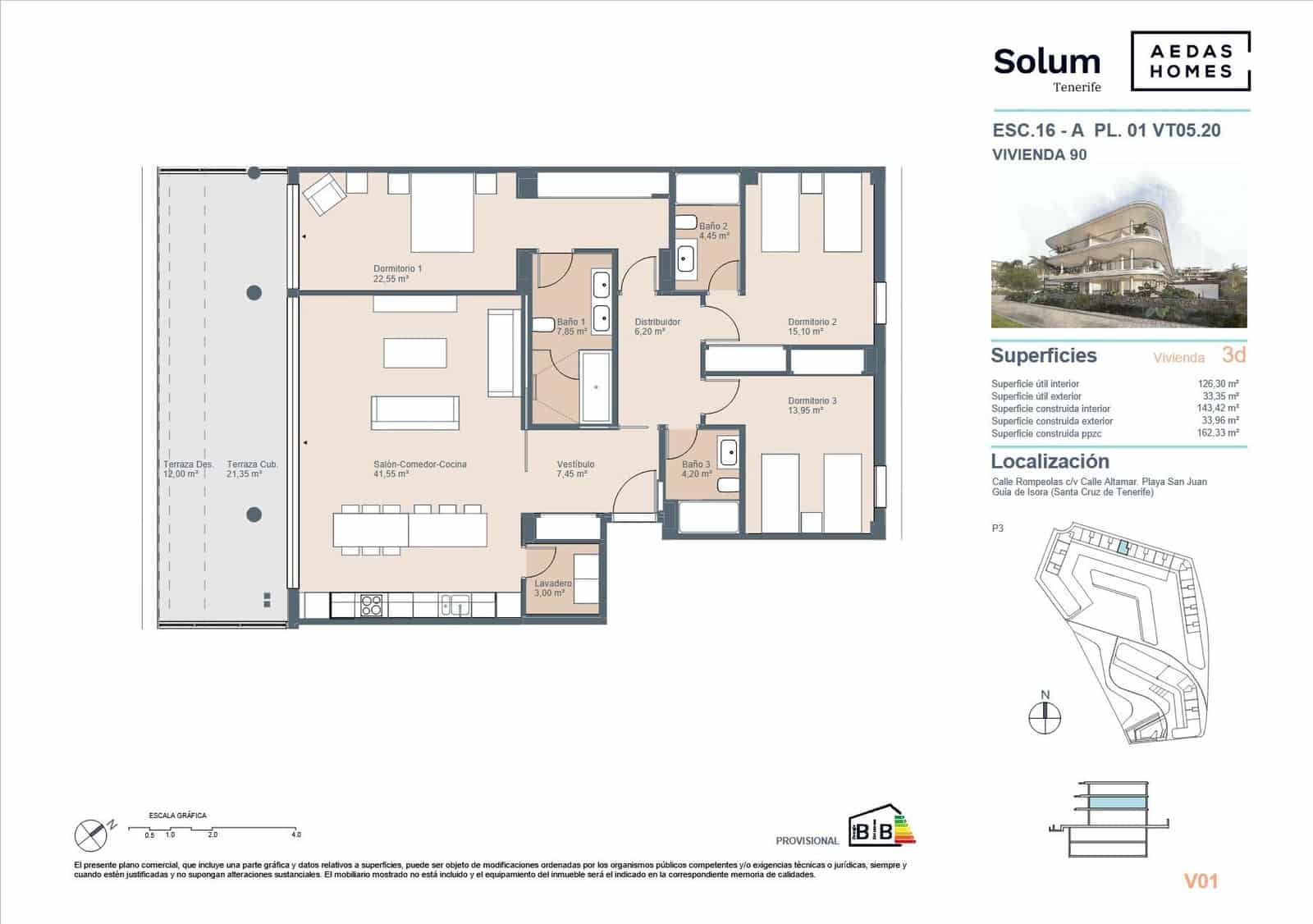 Apartamento de 3 habitaciones en Playa San Juan en venta con piscina - 987.000 € (Ref: 9695351)