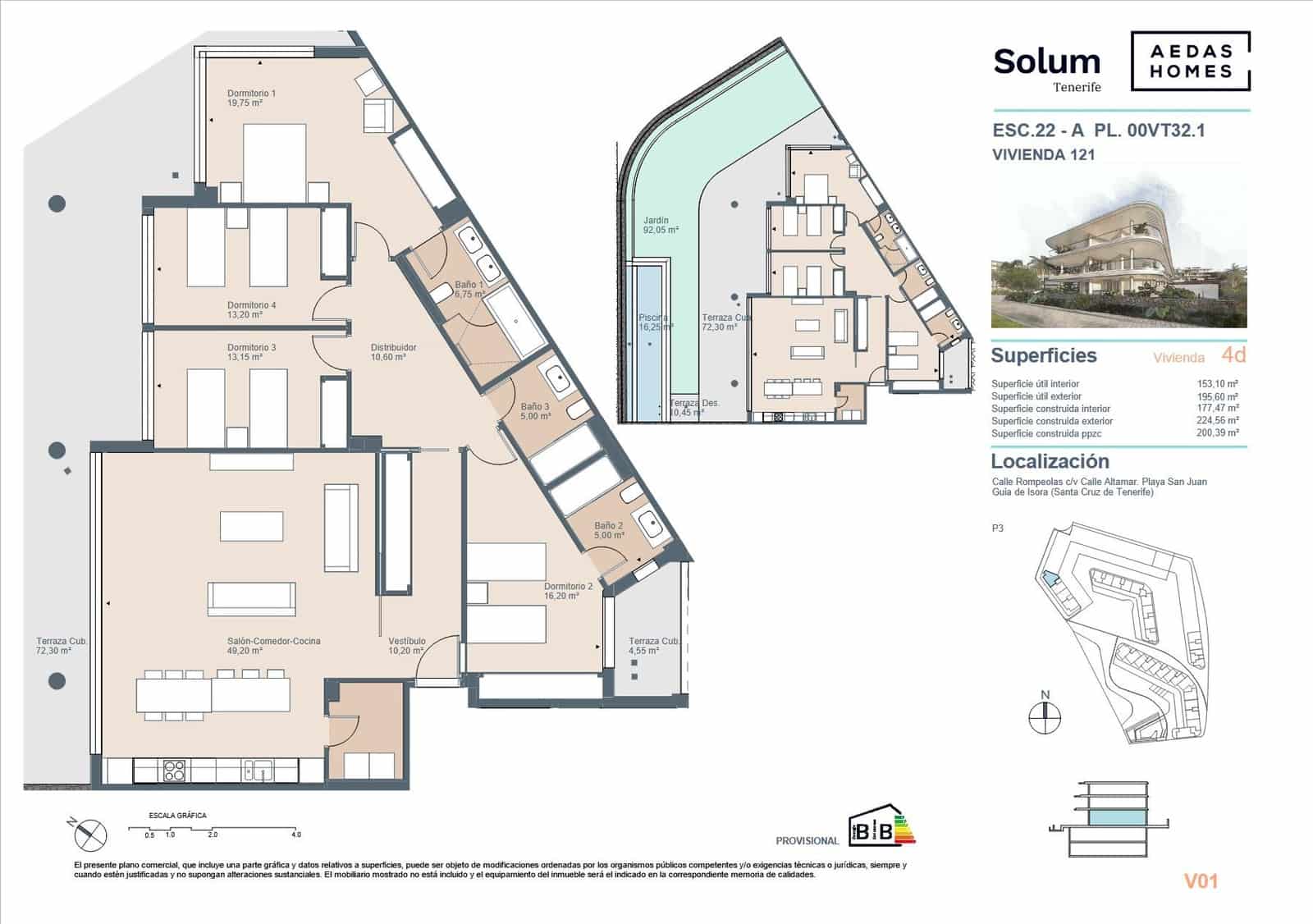 Apartamento de 3 habitaciones en Playa San Juan en venta con piscina - 987.000 € (Ref: 9695351)
