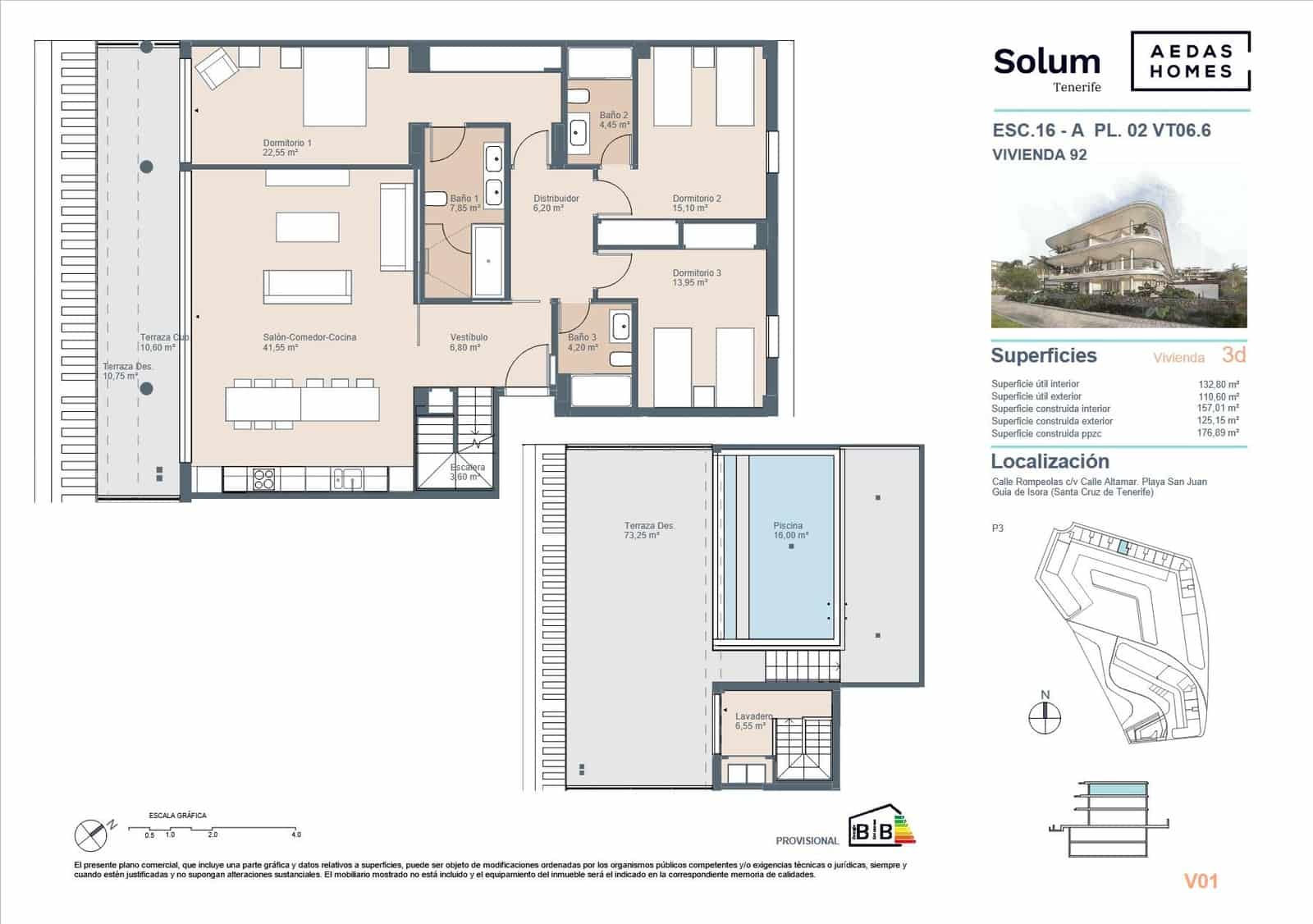 Apartamento de 3 habitaciones en Playa San Juan en venta con piscina - 987.000 € (Ref: 9695351)