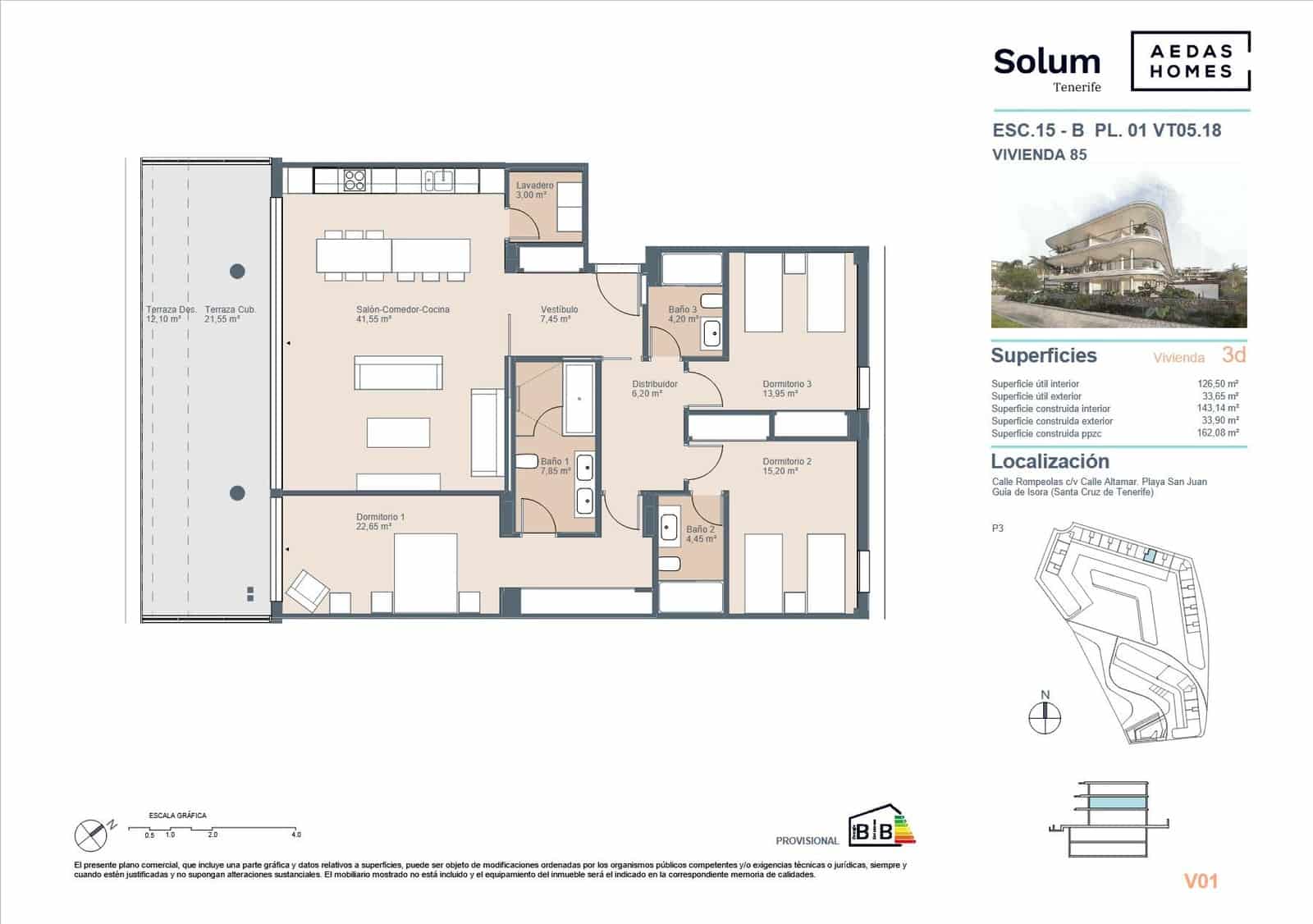 Apartamento de 3 habitaciones en Playa San Juan en venta con piscina - 987.000 € (Ref: 9695351)