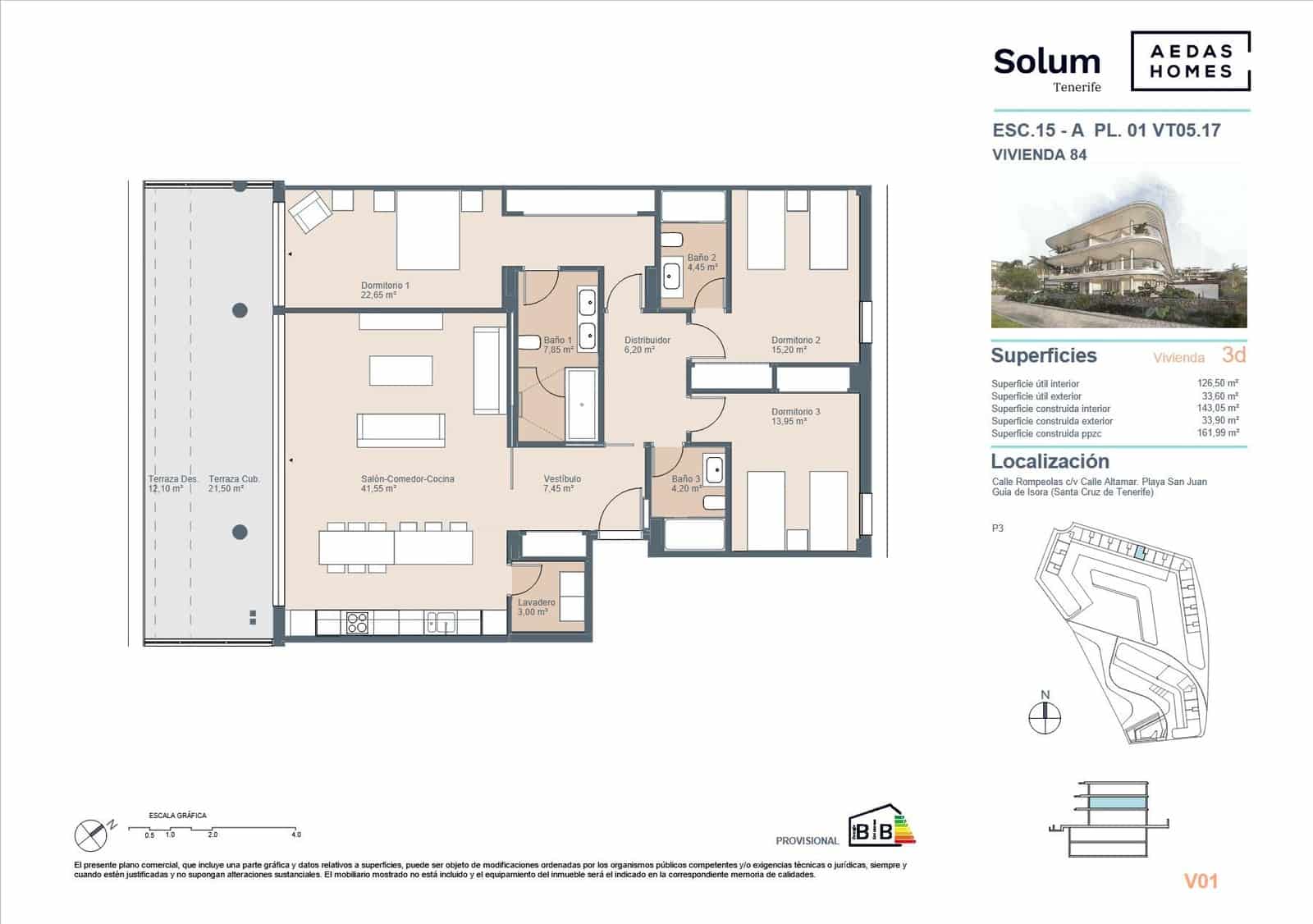 Apartamento de 3 habitaciones en Playa San Juan en venta con piscina - 987.000 € (Ref: 9695351)