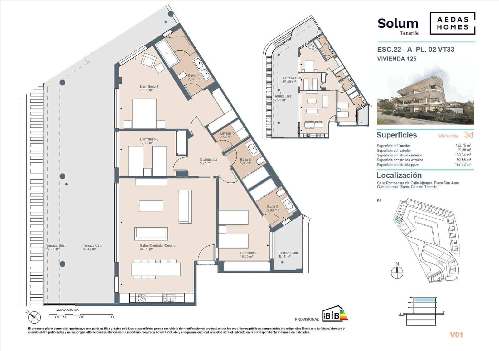 Apartamento de 3 habitaciones en Playa San Juan en venta con piscina - 987.000 € (Ref: 9695351)