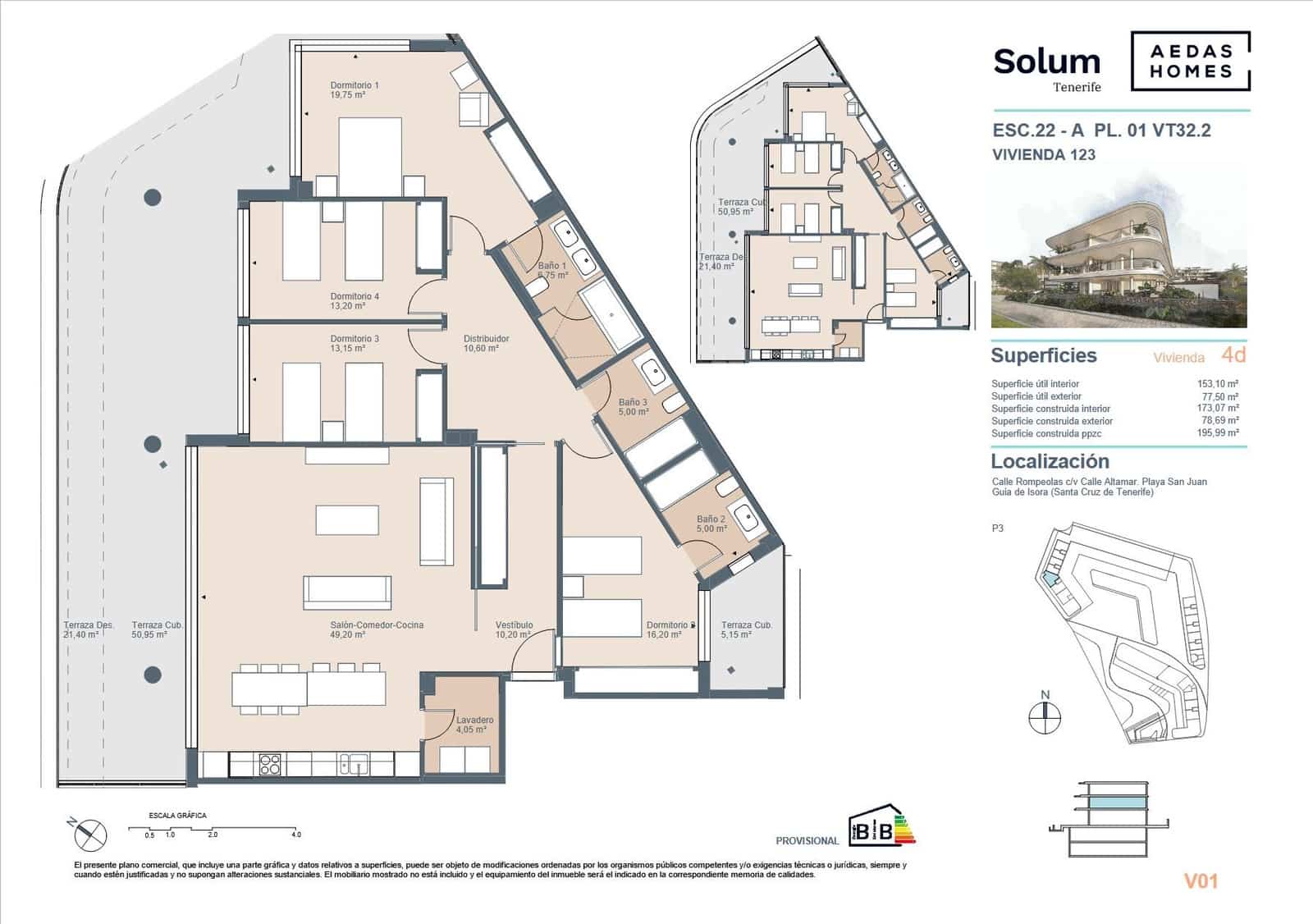 Apartamento de 3 habitaciones en Playa San Juan en venta con piscina - 987.000 € (Ref: 9695351)