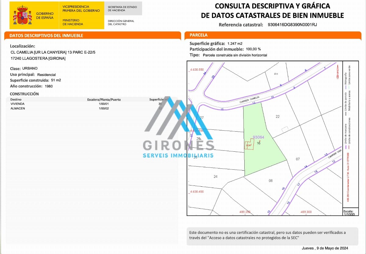 Byggegrund til salg i Llagostera - € 150.000 (Ref: 9890791)