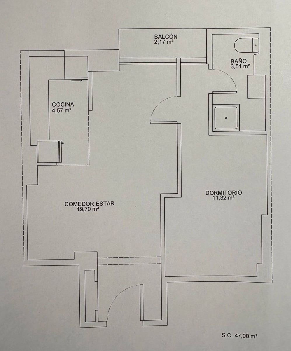 1 makuuhuone Huoneisto myytävänä paikassa Valencia kaupunki - 279 000 € (Ref: 9628069)