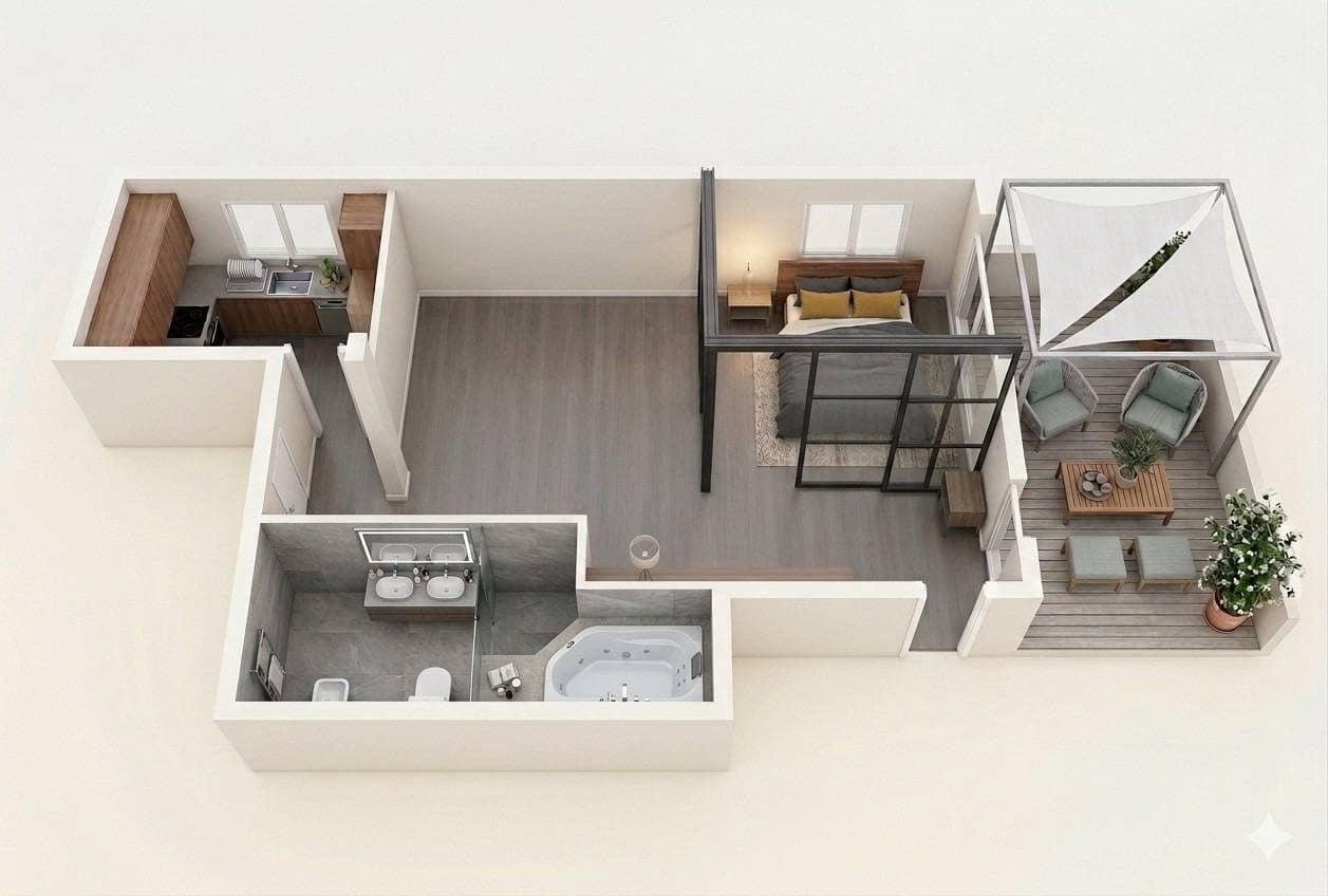 1 chambre Penthouse à vendre à Valence ville - 245 000 € (Ref: 9628071)