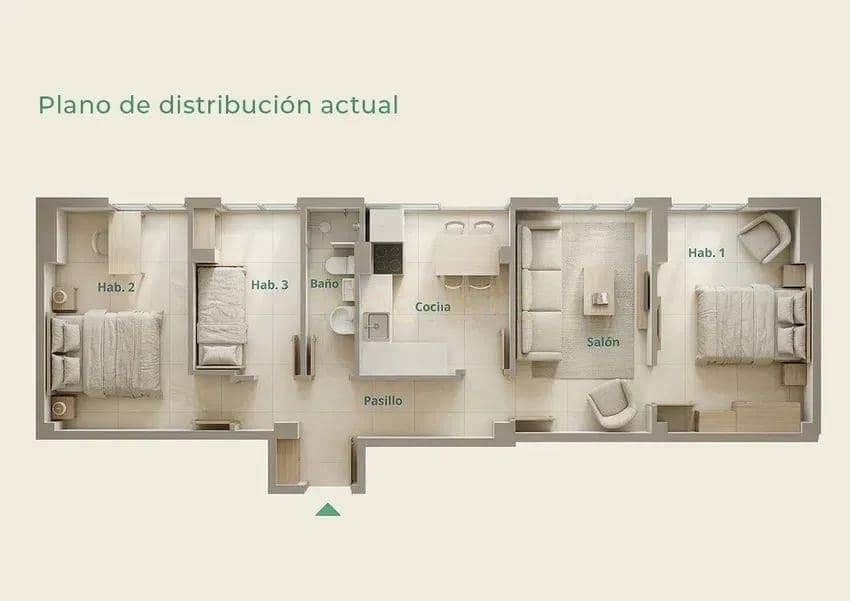 Piso de 3 habitaciones en València ciudad en venta - 285.000 € (Ref: 9686466)