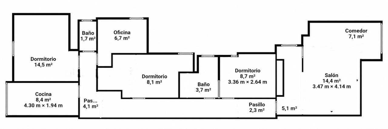 4 sypialnia Mieszkanie na sprzedaż w Miasto Walencja - 535 000 € (Ref: 9855489)