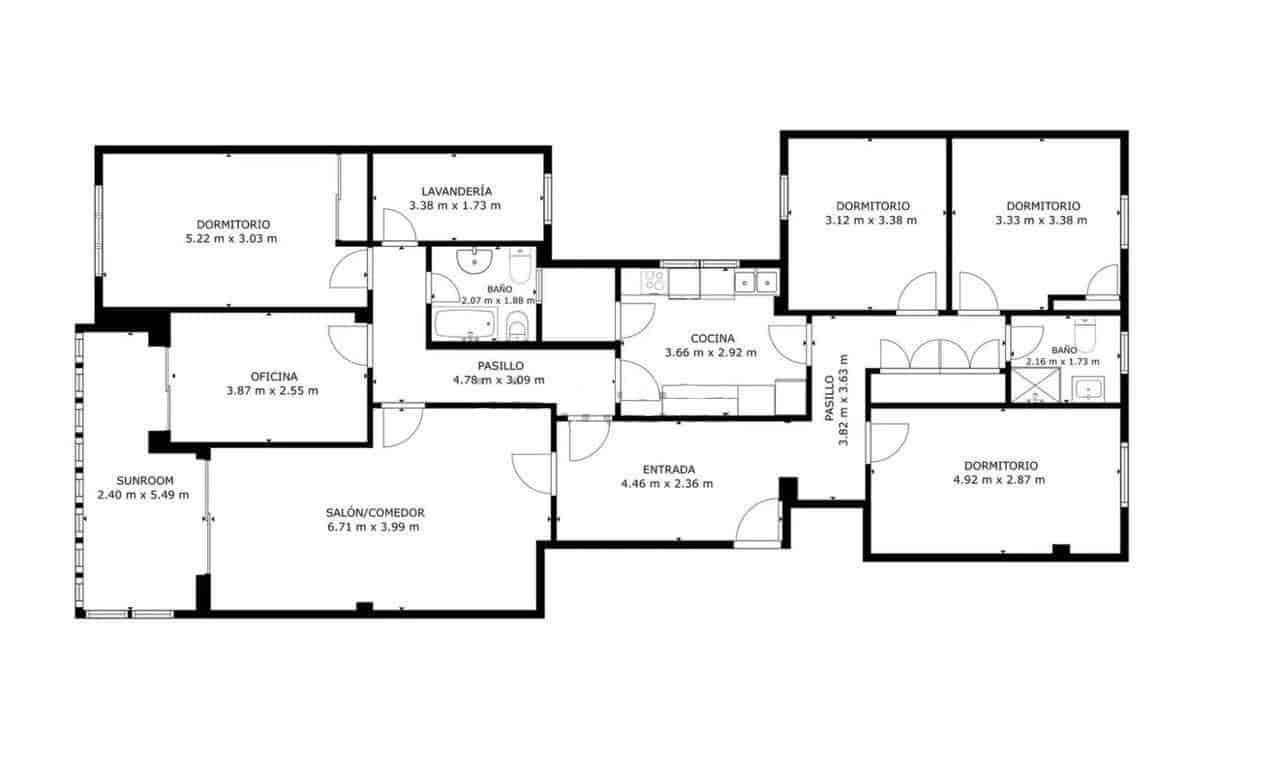 5 makuuhuone Asunto myytävänä paikassa Valencia kaupunki - 550 000 € (Ref: 9986895)