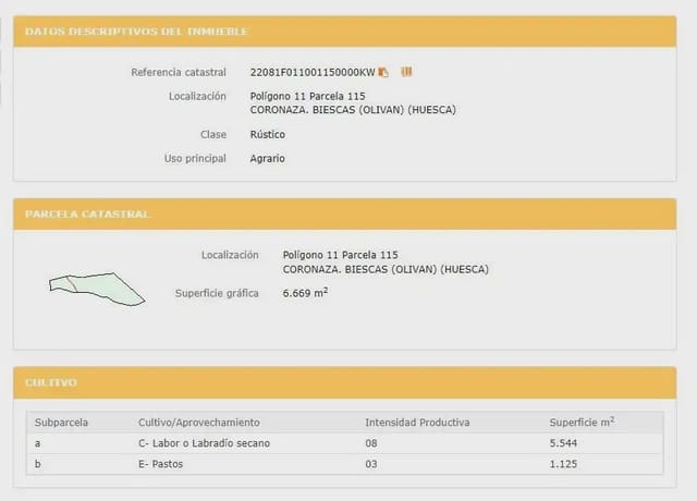 Undeveloped Land for sale in Sabiñánigo - € 20,000 (Ref: 9963483)