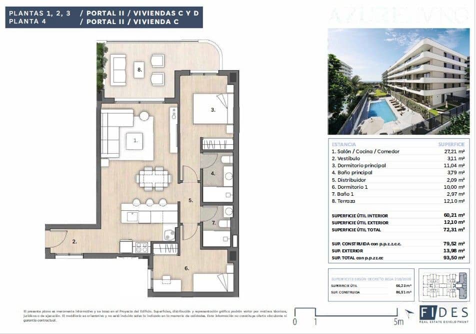 2 soveværelse Lejlighed til salg i Torre del Mar med swimmingpool garage - € 375.900 (Ref: 9888646)