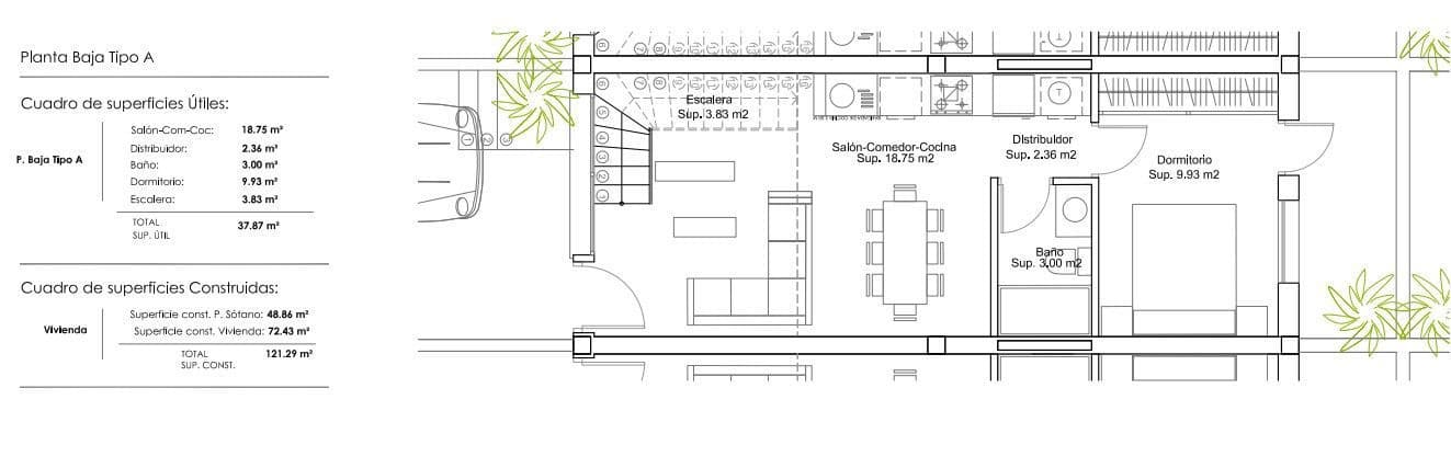 Pareado de 2 habitaciones en Gran Alacant en venta con piscina garaje - 298.800 € (Ref: 10020143)